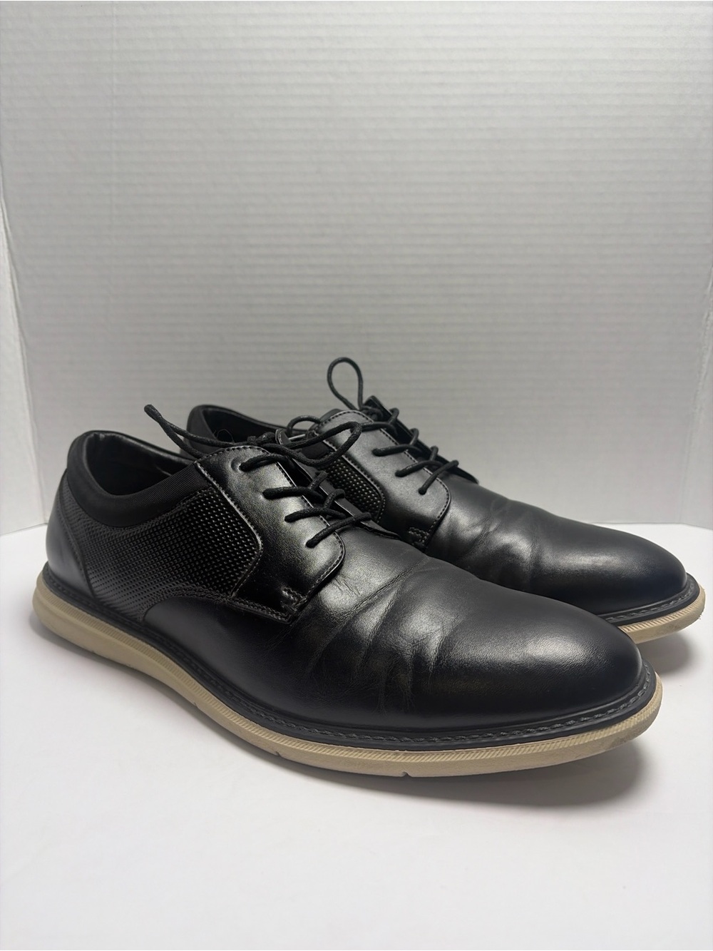 Nunn Bush Men’s 12M Black Lace-Up Oxford Dress Work Shoes Comfort